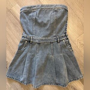 Cloud Ten Sleeveless Denim Cotton Mini Dress Size Small NWT